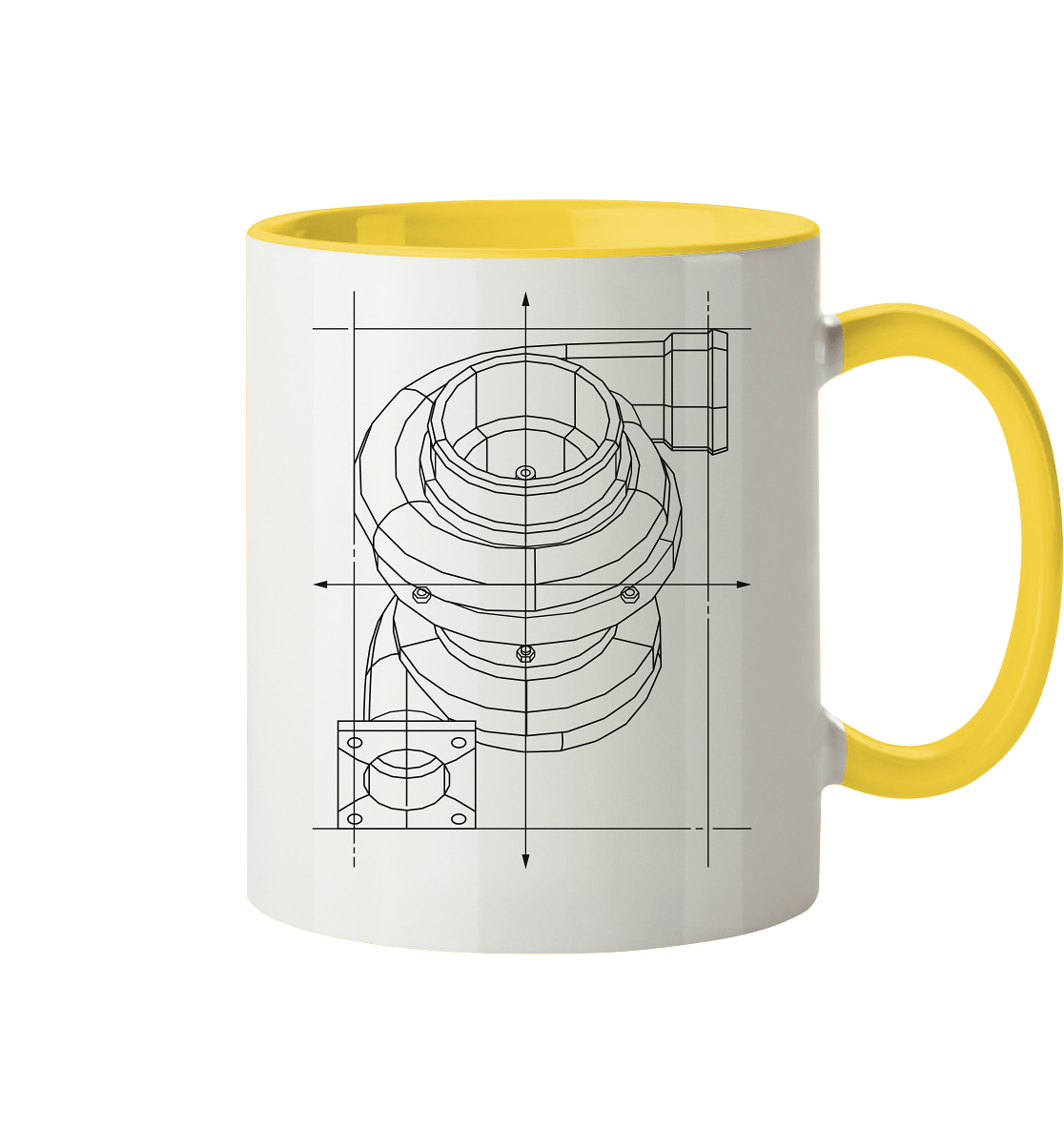 Turbo dunkel - Tasse zweifarbig - MotoMerch.de
