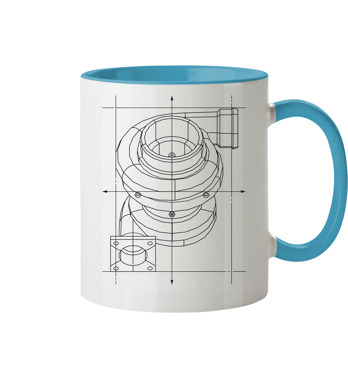 Turbo dunkel - Tasse zweifarbig - MotoMerch.de