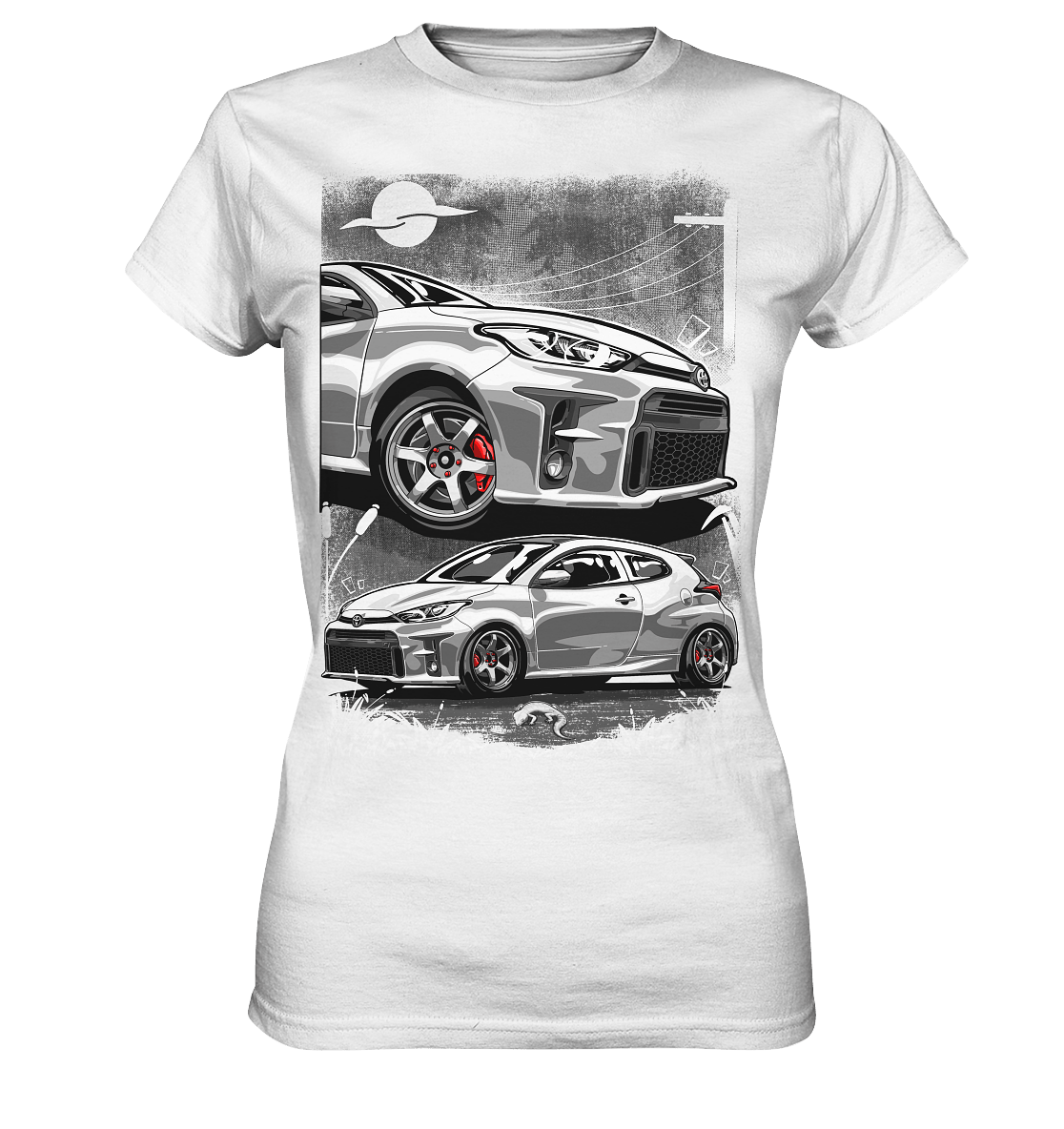 Two Face Yaris GR - Ladies Premium Shirt - MotoMerch.de