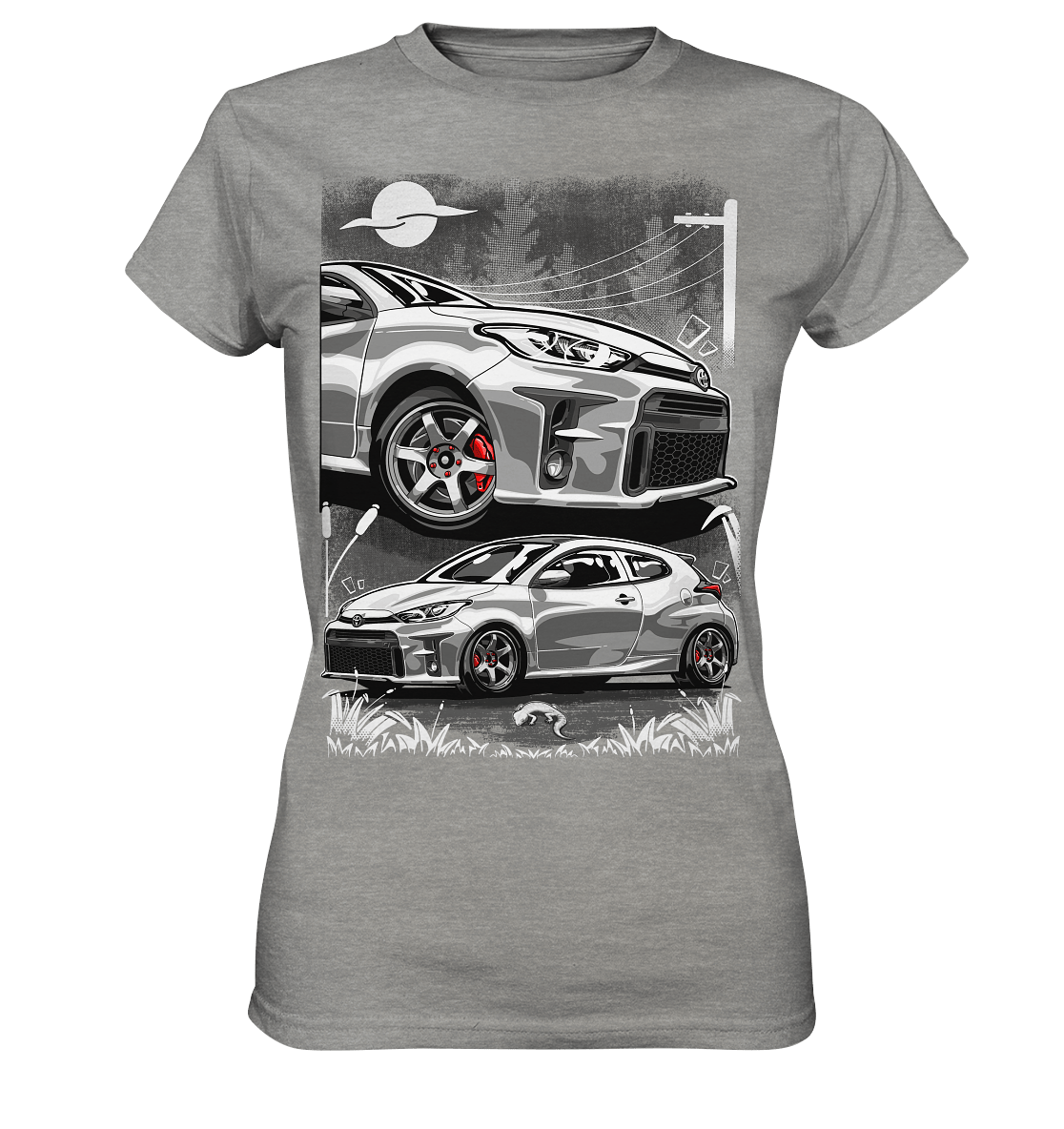 Two Face Yaris GR - Ladies Premium Shirt - MotoMerch.de