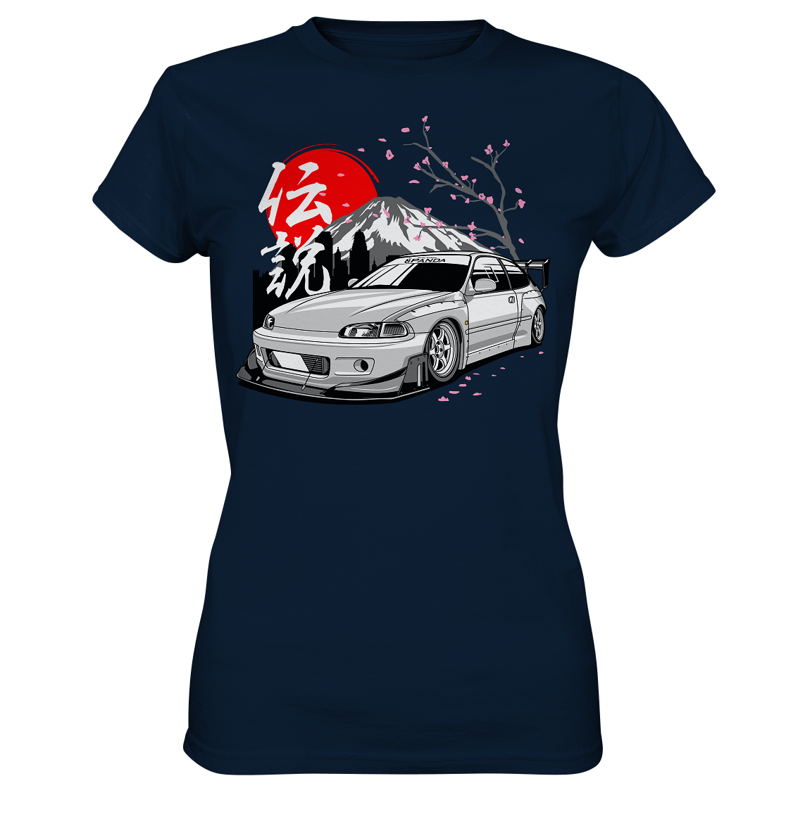 Widebody Honda Civic EG6 - Ladies Premium Shirt - MotoMerch.de