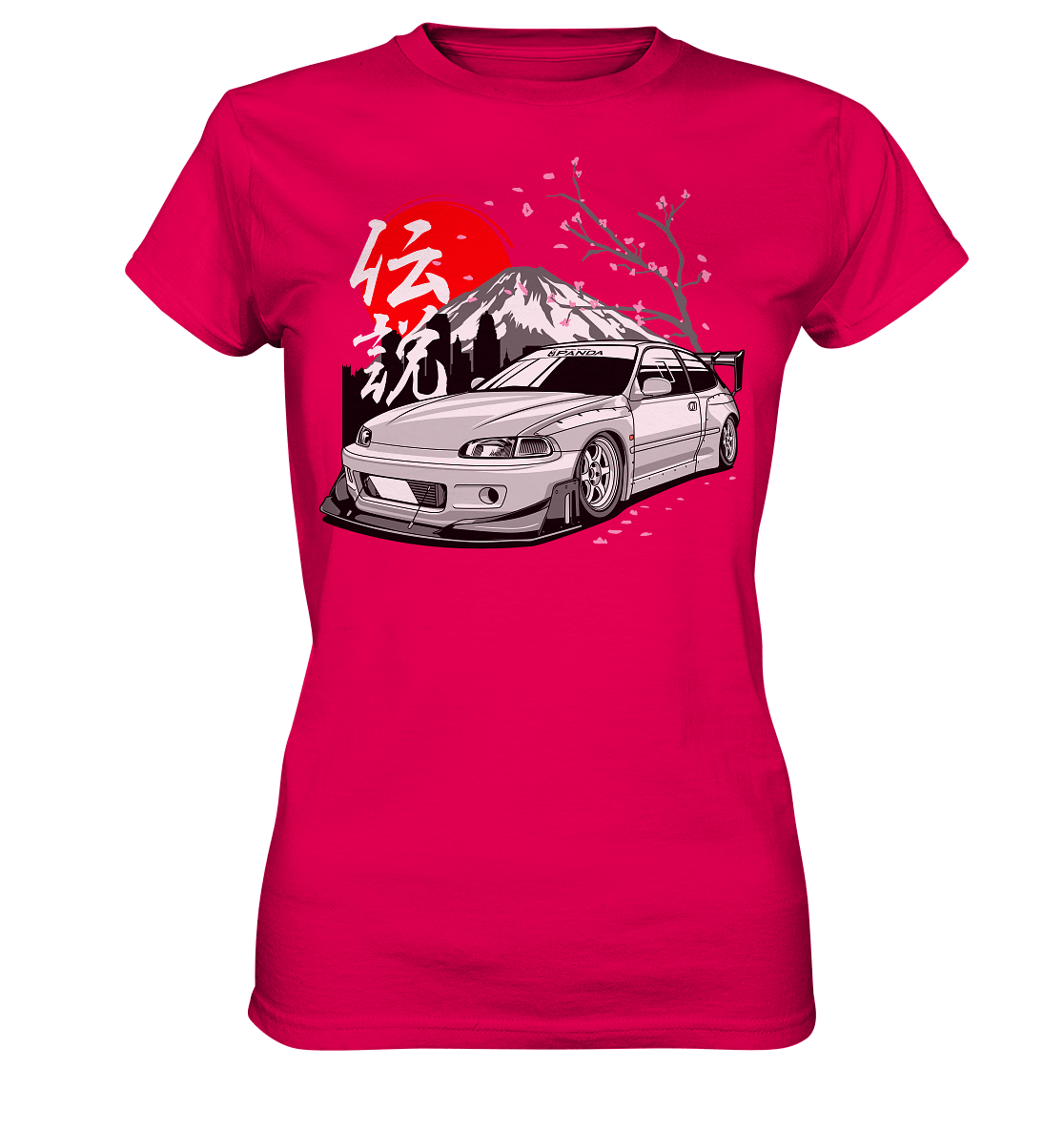 Widebody Honda Civic EG6 - Ladies Premium Shirt - MotoMerch.de