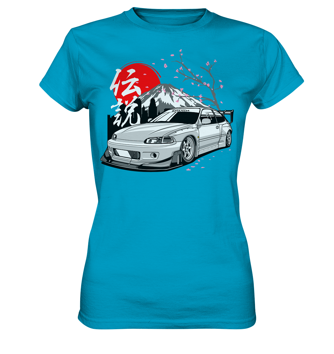 Widebody Honda Civic EG6 - Ladies Premium Shirt - MotoMerch.de