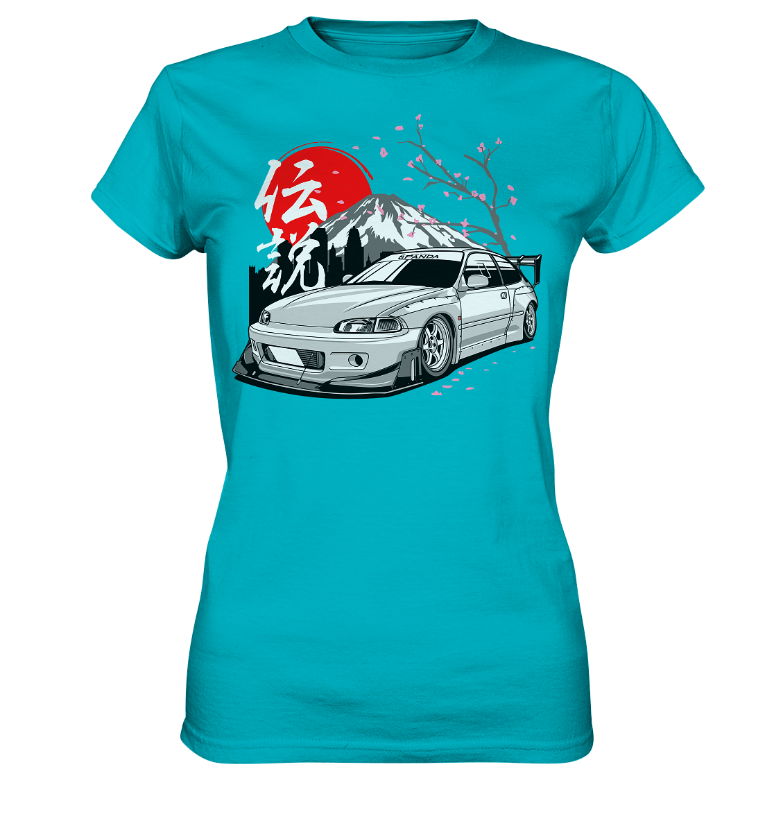 Widebody Honda Civic EG6 - Ladies Premium Shirt - MotoMerch.de