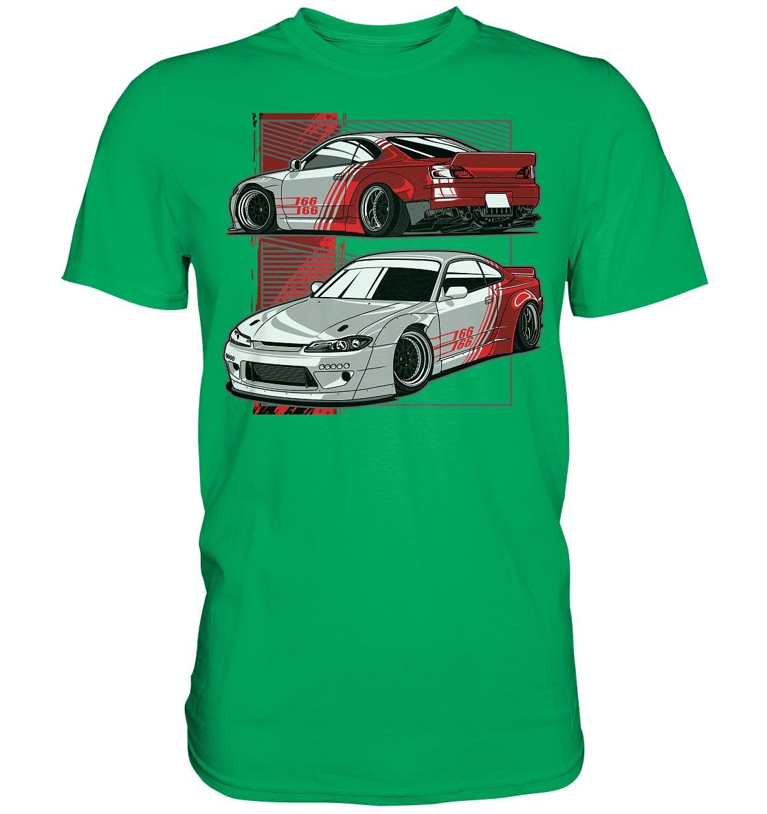 Widebody Nissan Silvia S15 - Premium Shirt - MotoMerch.de