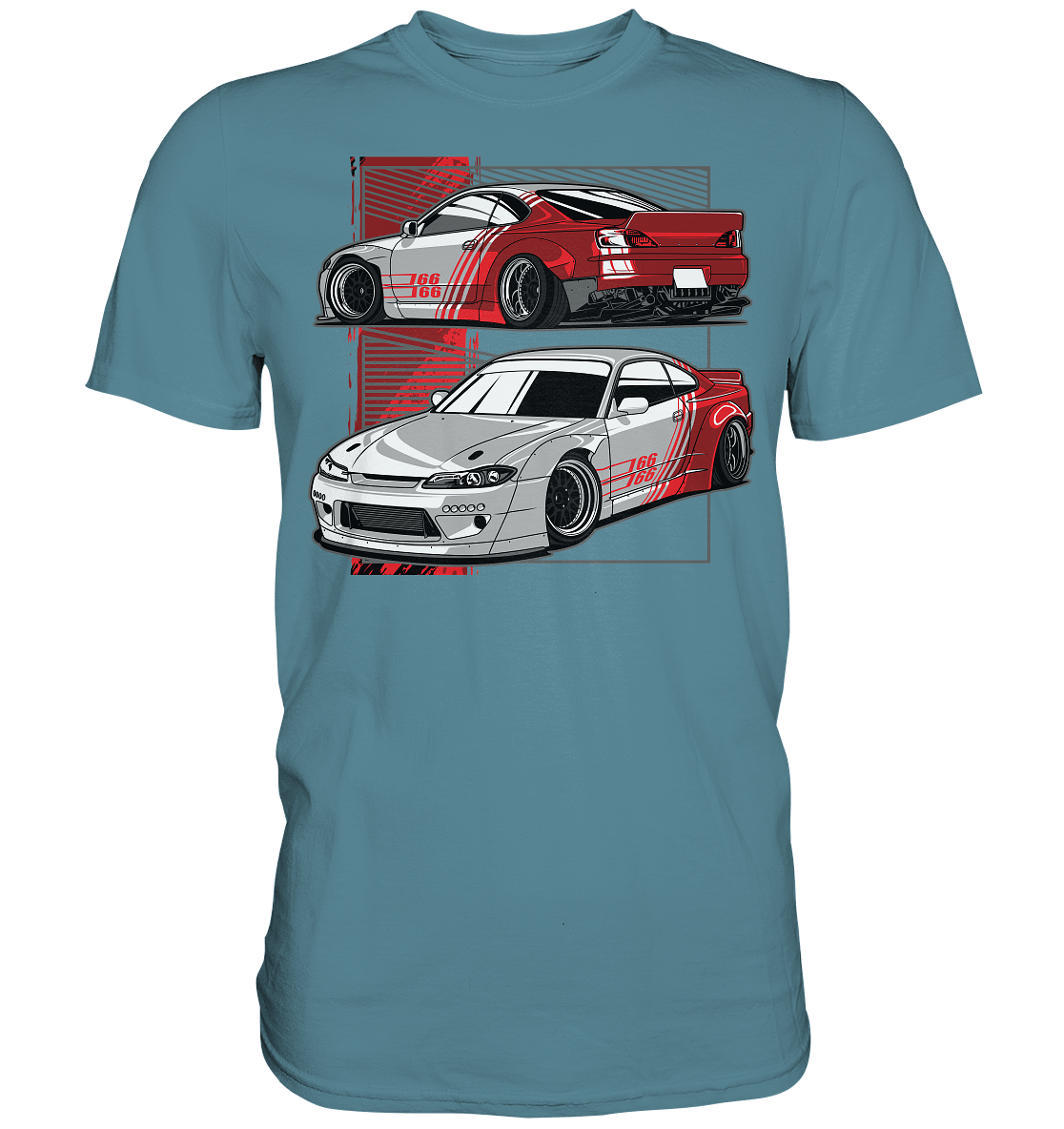 Widebody Nissan Silvia S15 - Premium Shirt - MotoMerch.de